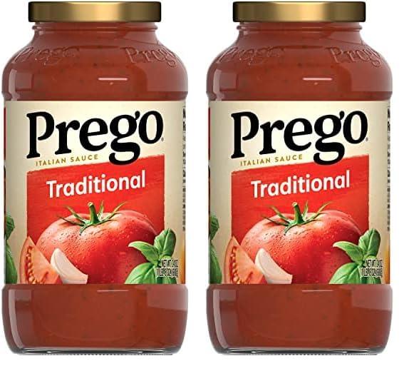 Prego Prego Traditional Pasta Sauce, 24 Oz Jar (Pack of 2)