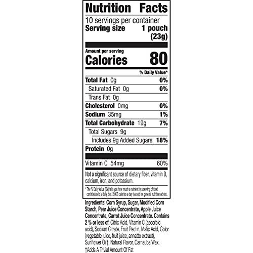 Mott's Mott\'s Fruit Flavored Snacks, Assorted Fruit, Gluten Fee Snack, 10 Pouches, 8 oz
