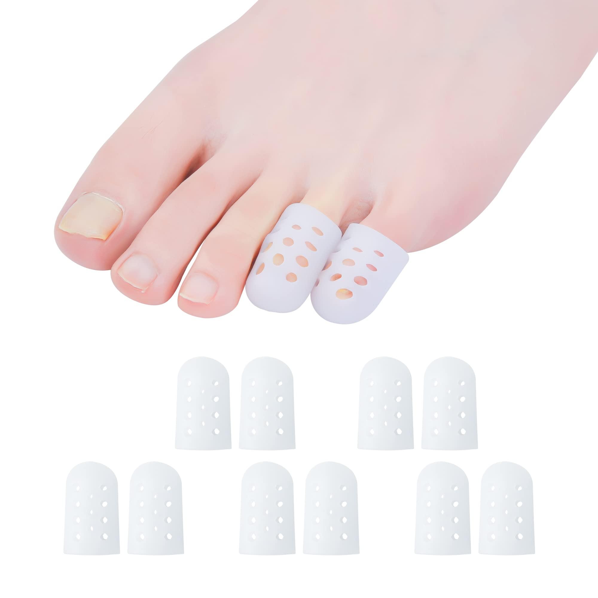 Hoogoo Pinky Toe Protectors, Beige Little Toe Covers Toe Sleeves, Protect Toe By Toe from Rubbing, Ingrown Toenails, Corns, Blisters, Hammer Toes and Other Painful Toe Problems