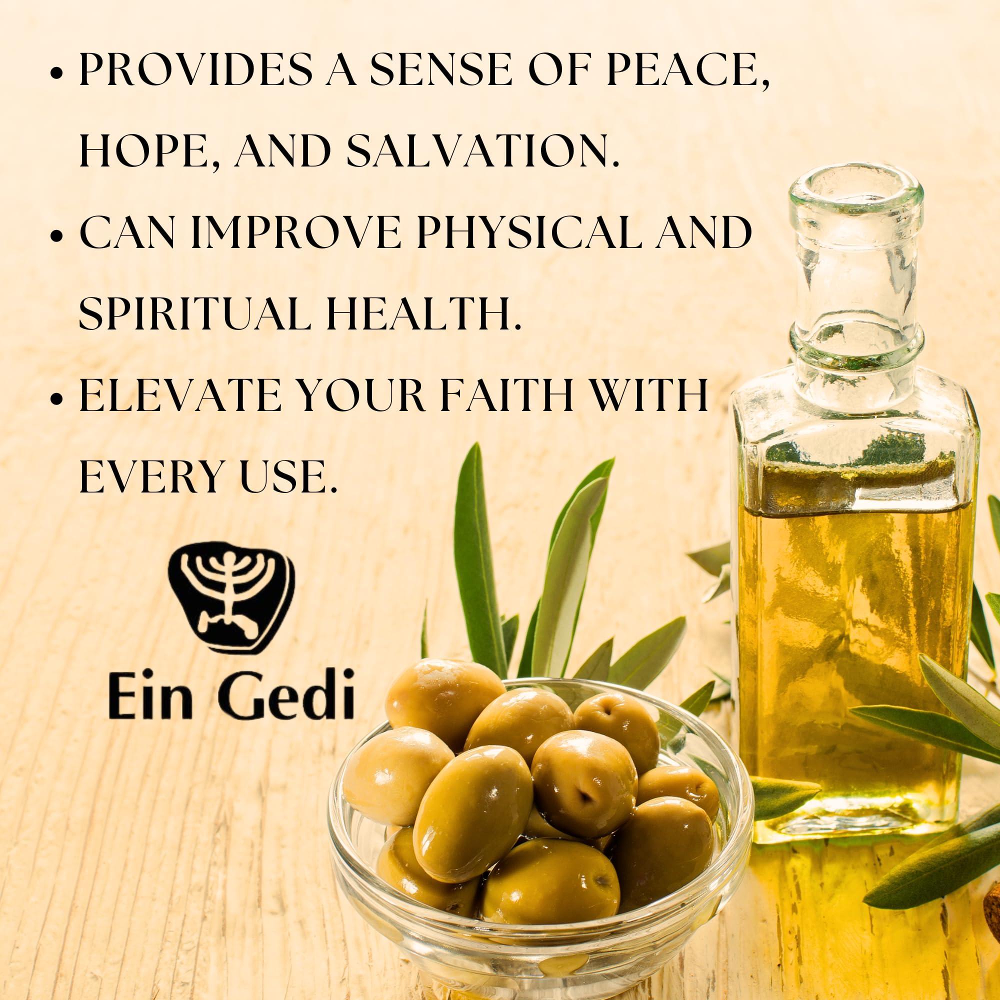 Ein Gedi Ein Gedi Frankincense and Myrrh Anointing Oil, Blessing from Jerusalem - Gold Collection, Made in Holy Land (12ml - 0.4 Oz) Anointing Oil for Prayers and Blessings Scented with Oils of The Bible.
