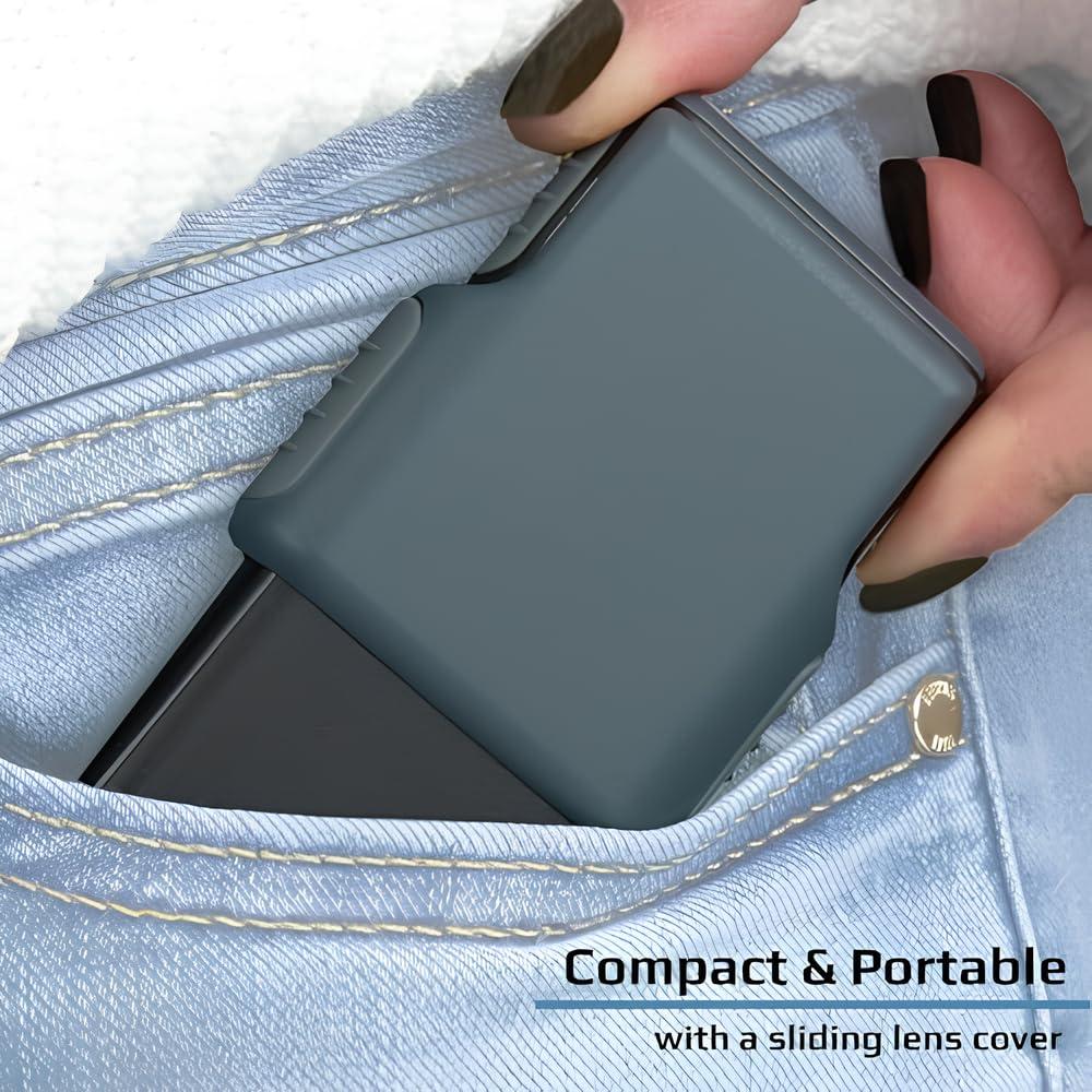 Carson Carson MiniBrite LED Lighted Slide-Out Aspheric Magnifier with Protective Sleeve (PO-55), 5X, Gray