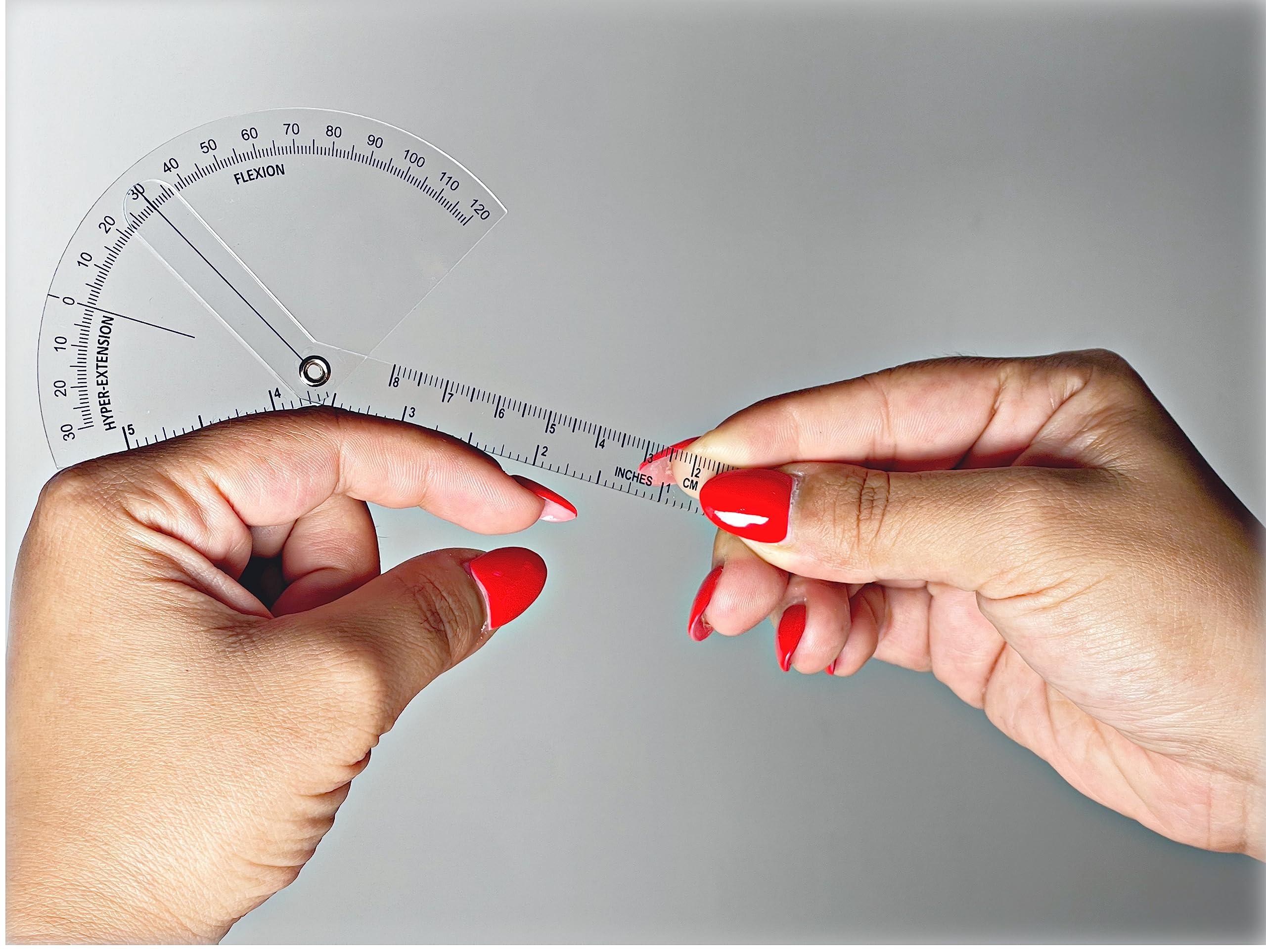 Generic Precision Finger Goniometer for Rehab, Physical Therapy, Fitness - Accurate Measurement Tool for Finger Range of Motion, Flexion & Extension - Track Progress, Improve Hand Mobility, Finger Flexibility