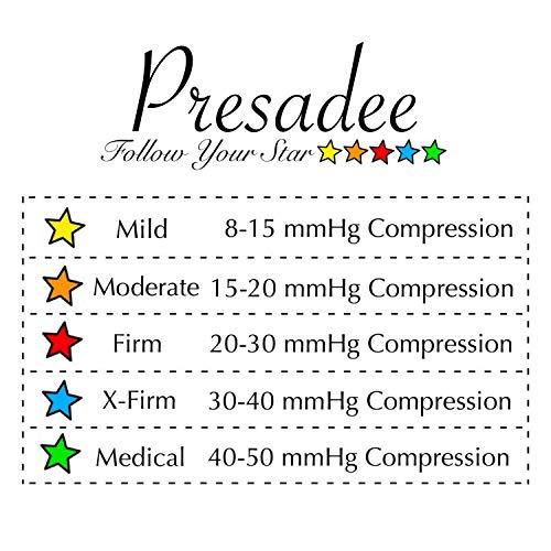 Presadee Presadee Open Toe 8-15 mmHg Mild Compression Leg Calf Relief Traditional Sock (Black, L/XL)
