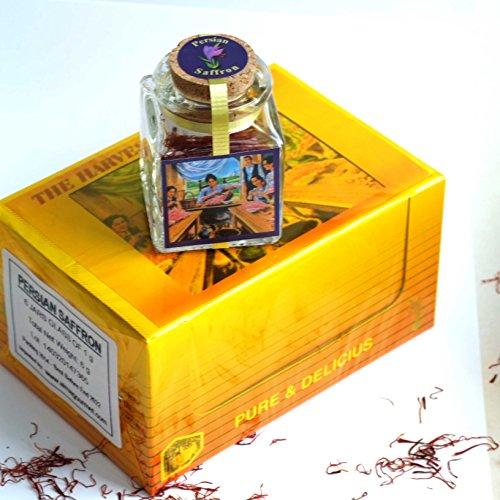 Alma Gourmet Saffron Pure Quality Glass Jar 1 gr - Pack of 6