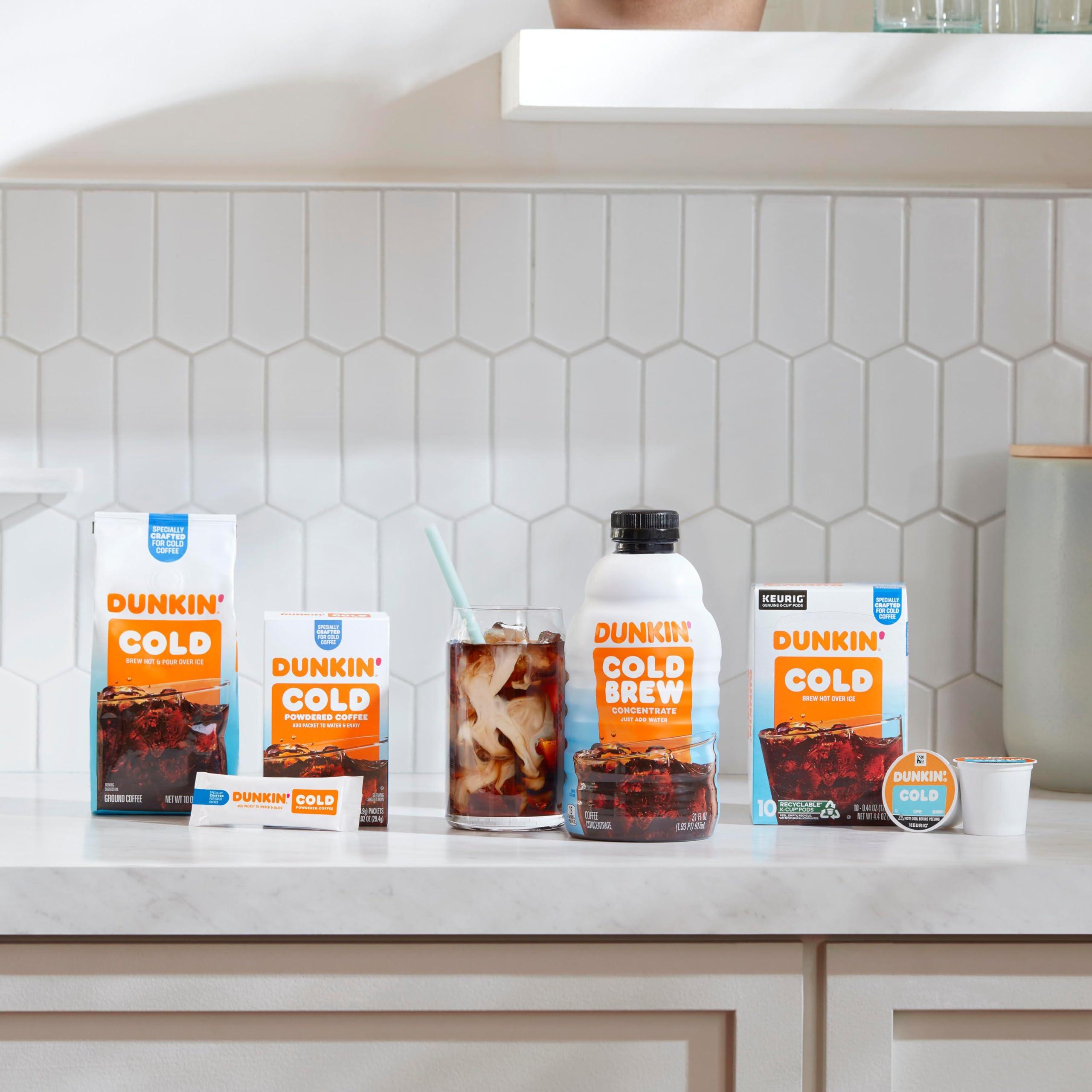 Dunkin\' Dunkin\' Cold Powdered Single Serve Instant Coffee Packs, 6 Count