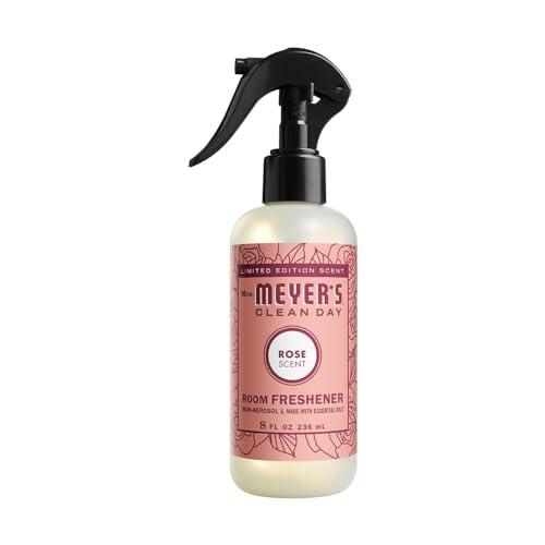 MRS. MEYER\'S CLEAN DAY Variety, 1 Mrs. Meyer\'s Room Freshener, 8 OZ, 1 Mrs. Meyer\'s Liquid Dish Soap, 16 OZ, 1 Liquid Hand Soap,12.5 OZ, 1 Multi-Surface Cleaner 16 OZ, 1 CT (Rose)