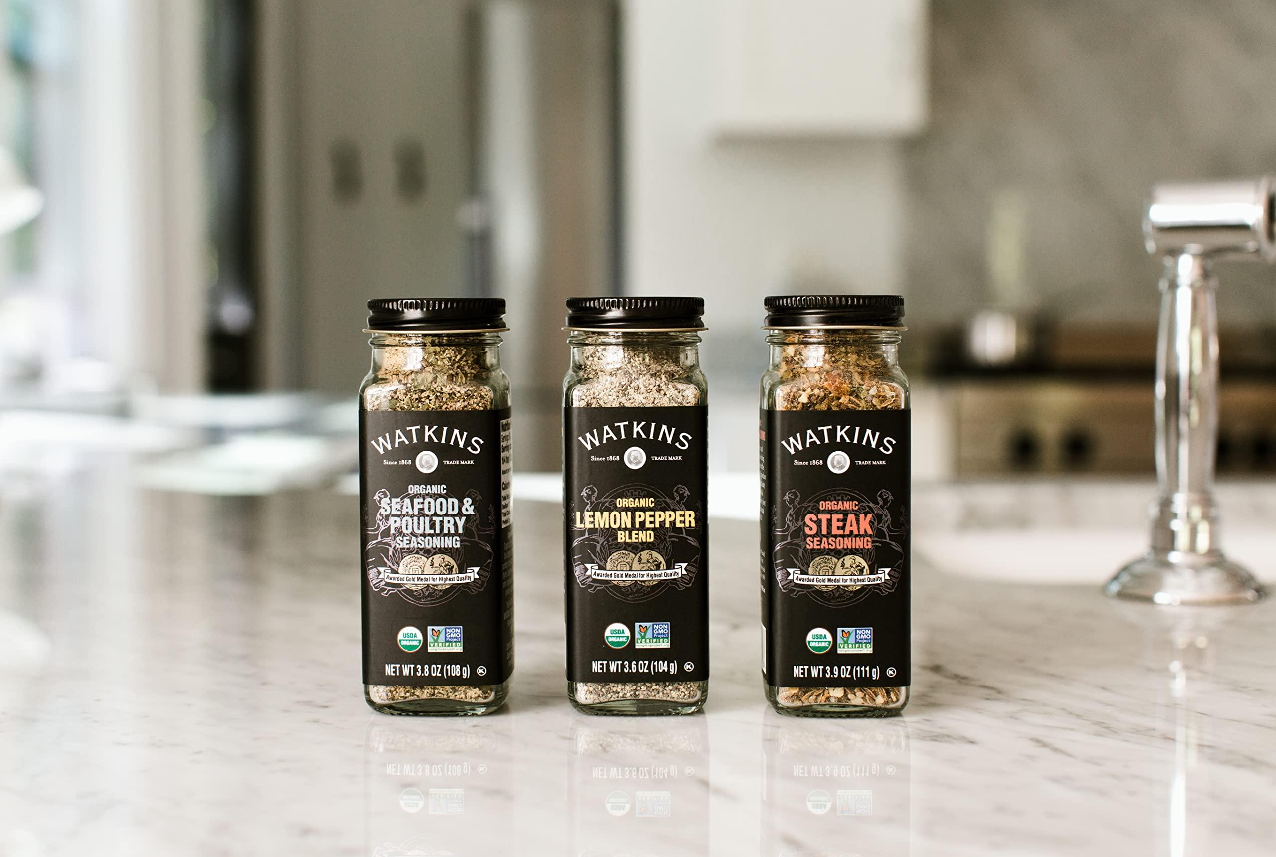 Watkins Watkins Gourmet Organic Spice Jar, Lemon Pepper Blend, 3.6 Ounce ., 3.6 Ounce (Pack of 2)