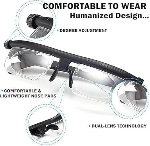 dfgsxifc dfgsxifc Upgrade Deefocus Adjustable Glasses - Focus Adjustable Glasses Dial Vision, Eyeglasses Near and Far Sight (2pcs,One Size)