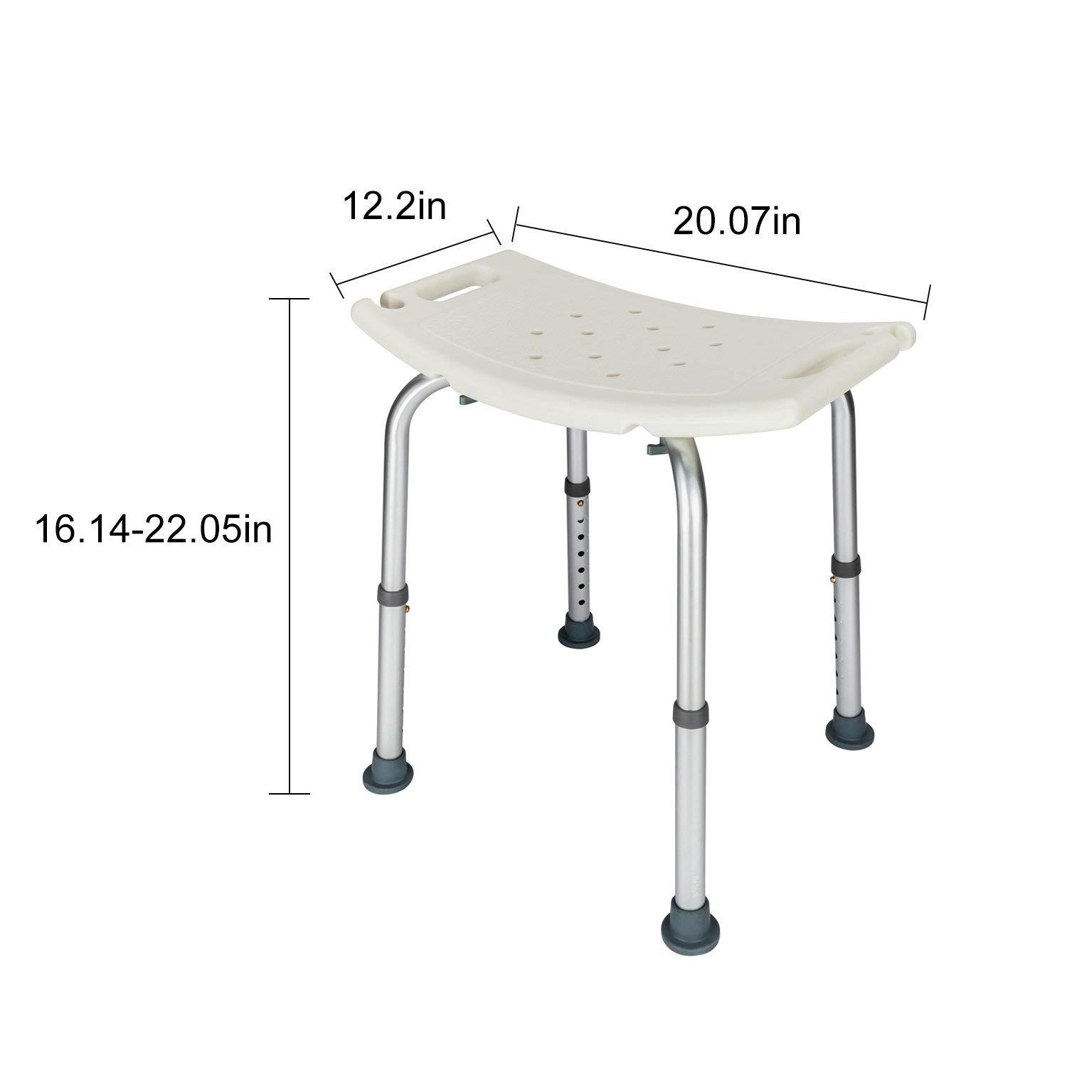 OMECAL OMECAL Upgraded 450 LBS Medical Shower Bath Chair Seat,Stool Transfer Bench Seat, SPA Bathroom Bathtub Chair No-Slip Rectangular