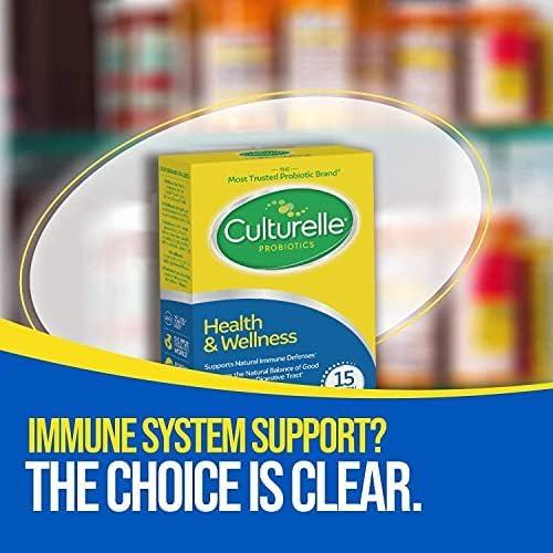 Culturelle Culturelle Health & Wellness Daily Probiotic Supplement For Men & Women, Helps Support Your Immune System, Occasional Diarrhea, Gas & Bloating, 15 Billion CFUs, Non-GMO, 50 Count