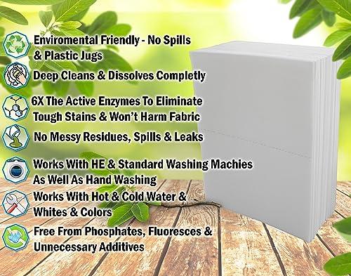5 STAR SUPER DEALS Eco Laundry Detergent Sheets (120 Large Sheets) - Plant Based, Biodegradable Machine Washing Strips, Liquid Less, Plastic Free, Travel & Home Use - Compact & Pre-Measured (Ocean Breeze)