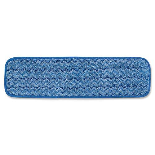 Rubbermaid Rubbermaid Commercial Products Mop Head for Microfiber Damp Mop, 18-Inch, Blue, Heavy-Duty Single Sided Cleaning Cloth for Hardwood/Tile/Laminated Floors in Kitchen/Lobby/Office