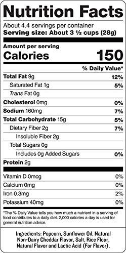 SkinnyPop SkinnyPop White Cheddar Popcorn, 6ct, 4.4oz Grocery Size Bags, Skinny Pop, Healthy Popcorn Snacks, Gluten Free