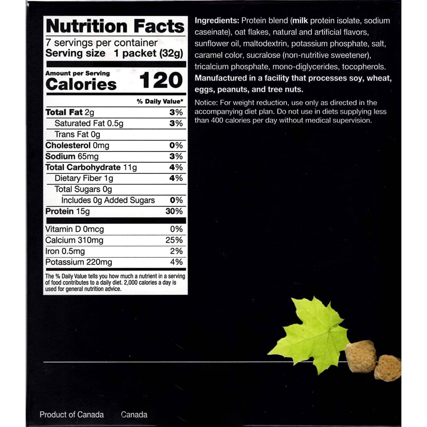 PROTIFIT PROTIFIT - High Protein Maple Brown Sugar Oatmeal Mix 2 Pack, 15g Protein, Low Calorie, Low Fat, Low Sugar, Low Carb, Ideal Protein Compatible, 7 Servings Per Box (2 Pack)