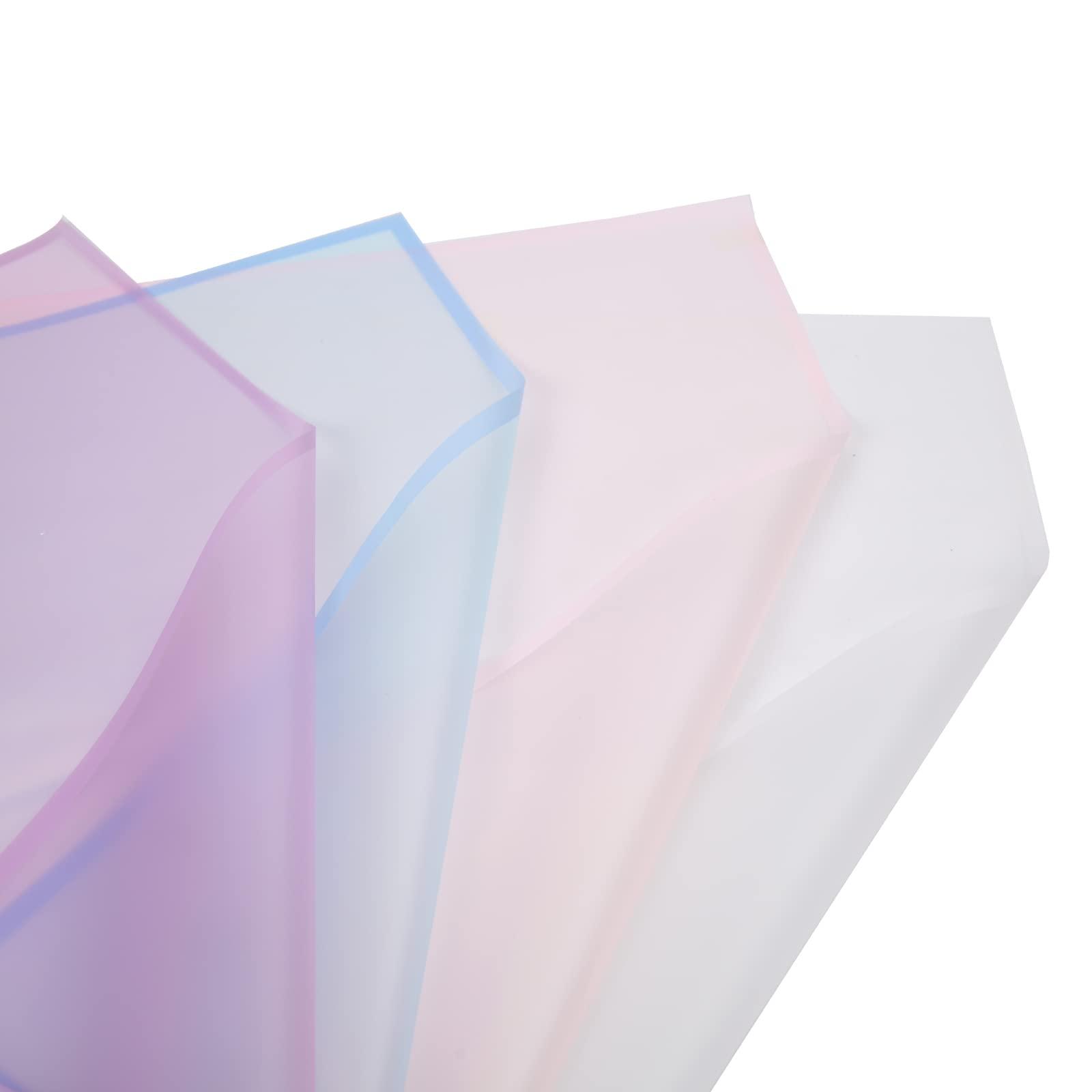 HYSSINOWRAP HYSSINOWRAP 40 sheets 4 colors .flower wrapping paper Flower packaging bouquet wrappingpaper.including ribbon, 22.8 * 22.8 inches (LIGHT MIX)