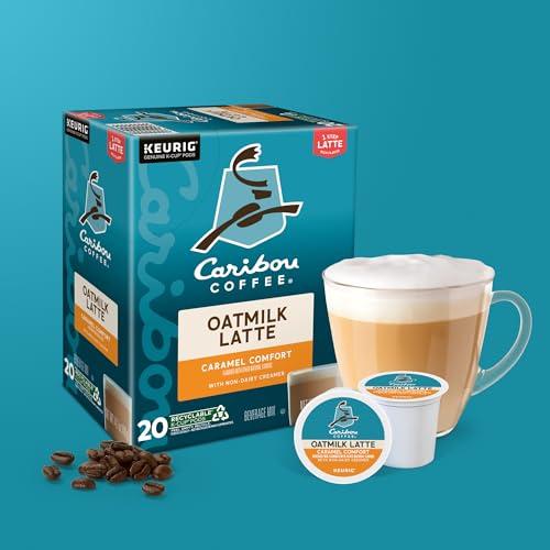 Caribou Coffee Caribou Coffee Caramel Comfort Oatmilk Latte, One Step Latte Single Serve Keurig K-Cup Pods, 20-Count Box
