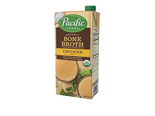 Pacific Foods Pacific Foods Organic Chicken Bone Broth with Sea Salt, 32 Fl Oz (Pack of 12)