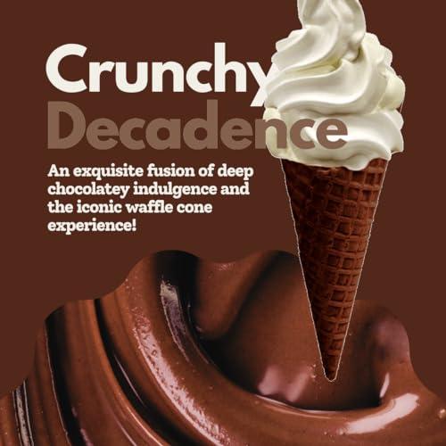 AussieBlends AussieBlends Waffle Ice Cream Cones Bulk For Soft Serve, Gelato, and Scooped Ice Cream, Waffle Cones Bulk, Belgian Chocolate Cone Flavor, 312 Count (Belgian Chocolate, Regular Size)