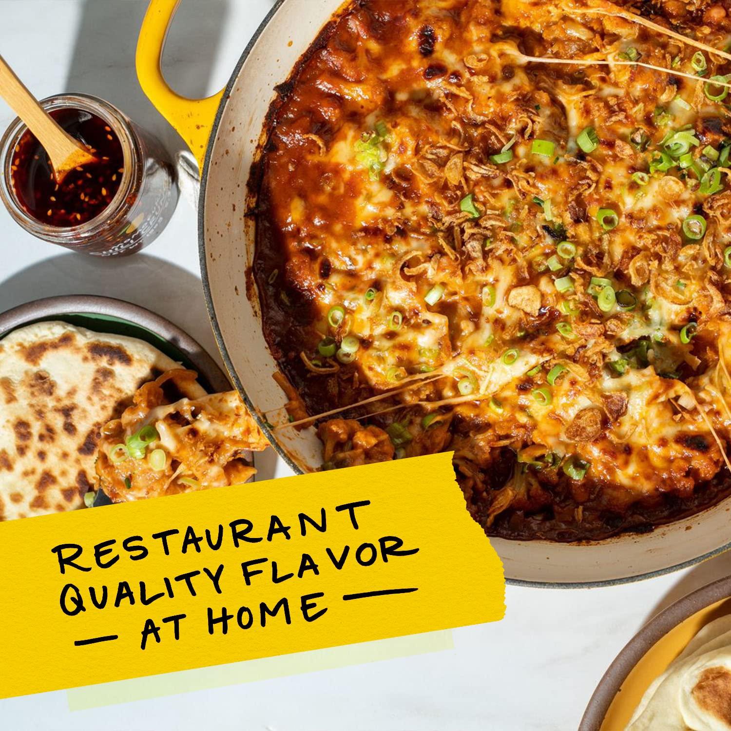 MOMOFUKU Momofuku Extra Spicy Chili Crunch by David Chang, (5.3 Ounces), Oil with Crunchy Garlic and Shallots, Crisp for Cooking as Sauce or Topping