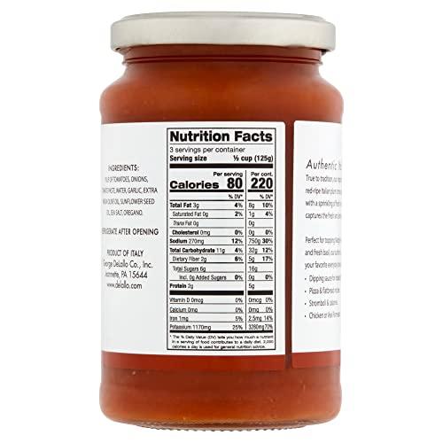 DeLallo DeLallo Margherita Style Pizza Sauce, 12.3oz Jar, 6-Pack