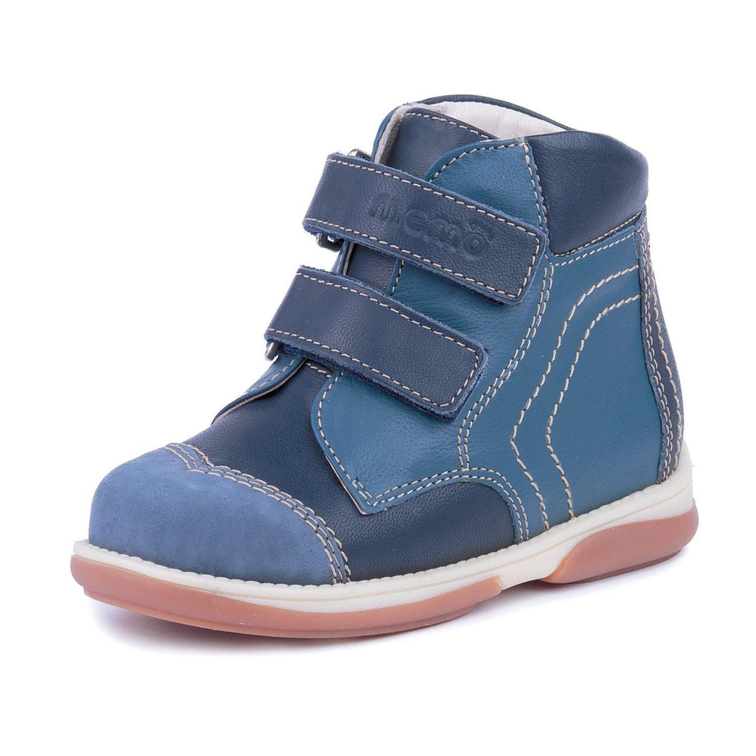 Memo Memo Kids Orthopedic Corrective High-Top Ankle Support AFO Brace-Like Shoes for Arch Supports to Treat and Prevent Tip Toe Walking Flat Feet in Toddler Boys, Navy Blue, 24 (8 M US Toddler)