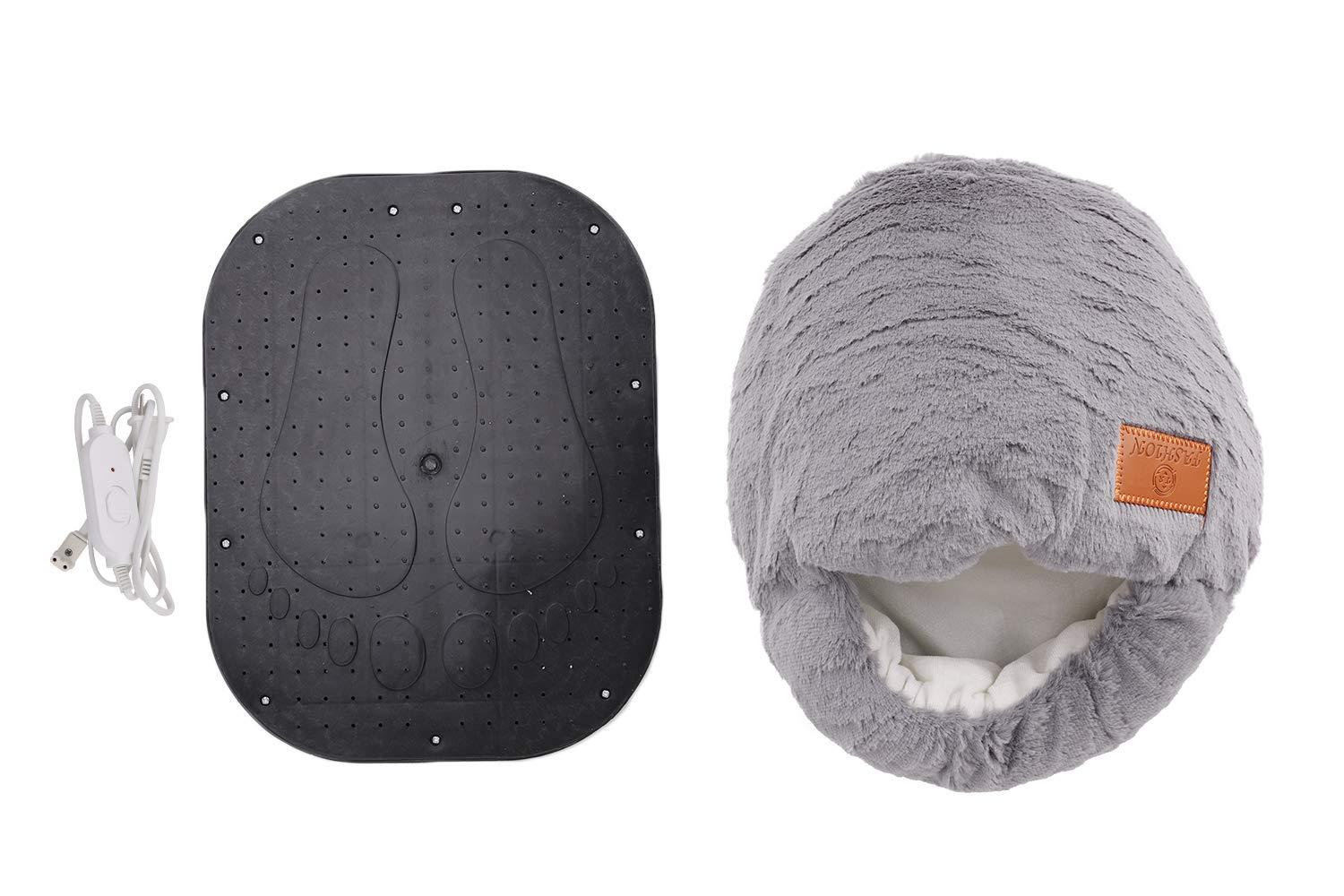 Clobeau Foot Warmer Electric Feet Heated Cushion Warmer Winter Foot Heating Pads Warming Foot Massager Heating Cooling Foot Warmer Bag Body Warmer Cold Weather Xmas Gifts