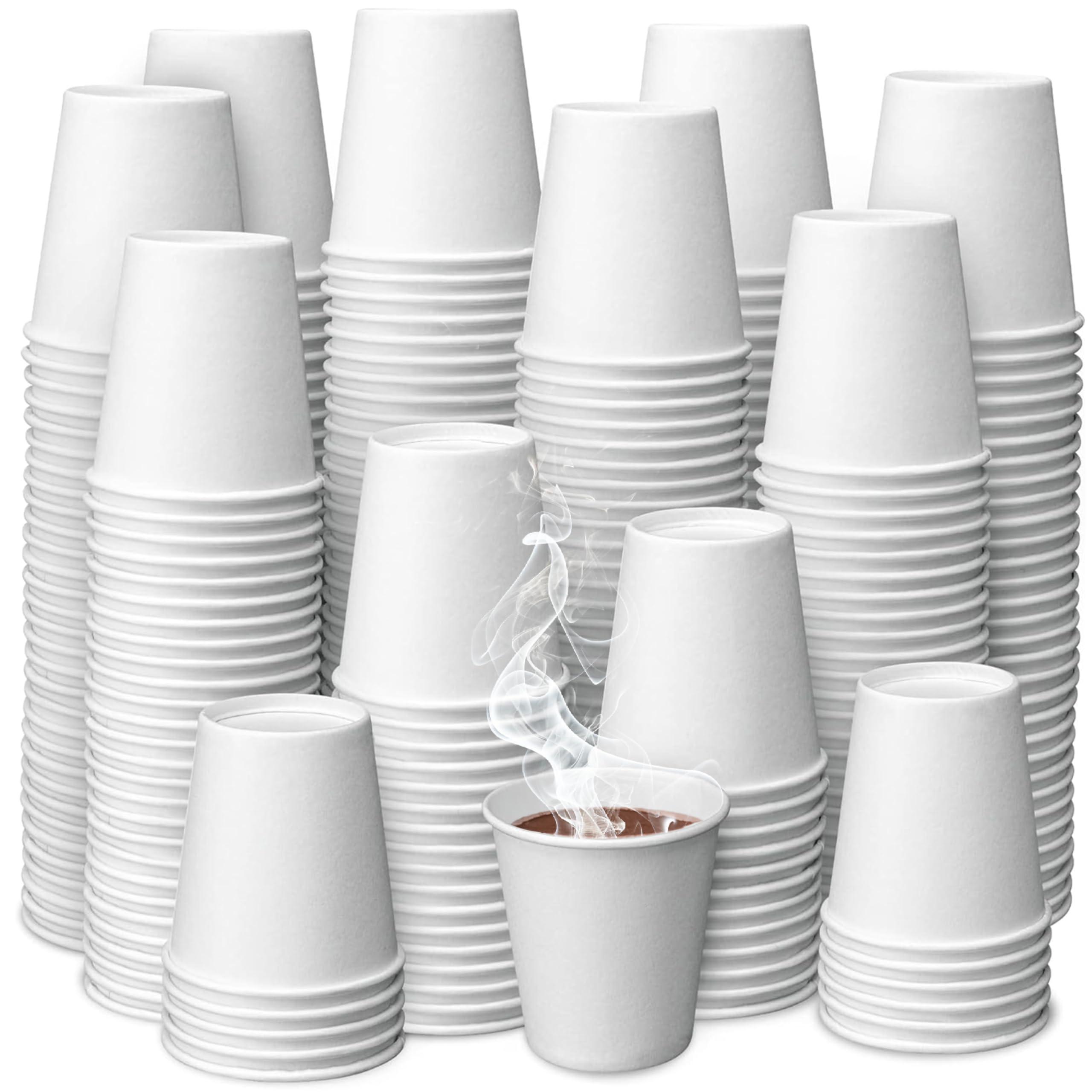 Prestee Prestee 500 Pack 3oz Paper Cups - Disposable Paper Cups, Paper Coffee Cups for Espresso Hot Cups, Disposable Mini Bathroom Cups, Disposable Mouthwash Cups, Small Snack Cups for Water, 3 oz Paper Cups