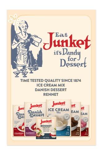 Junket Junket Danish Dessert Raspberry and Strawberry Mix - for Pie Filling, Cheesecake Topping, Sauces, Puddings, and Glazes. Add Water, Heat 60 Seconds, Add Fresh Fruit! 4.75 Ounce (Variety Pack of 6)