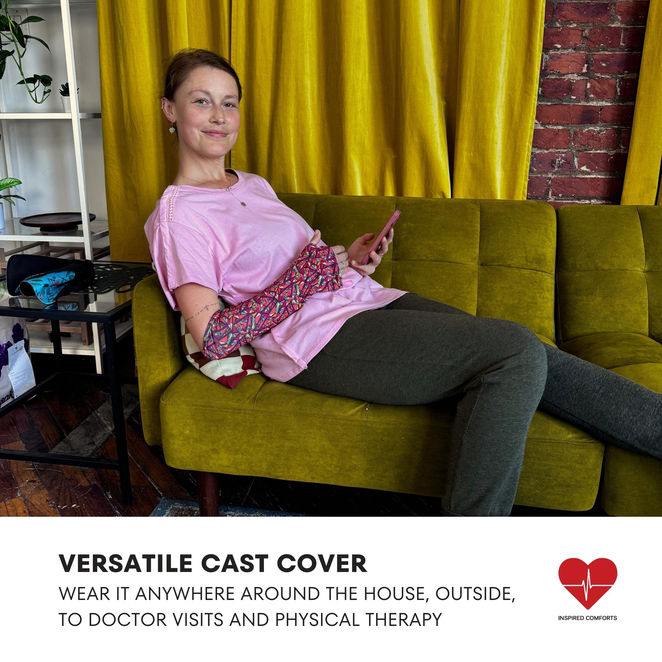 Inspired Comforts Inspired Comforts Reversible Arm Cast Cover - Washable, Stylish, Elastic Fit Planets Patterns_L