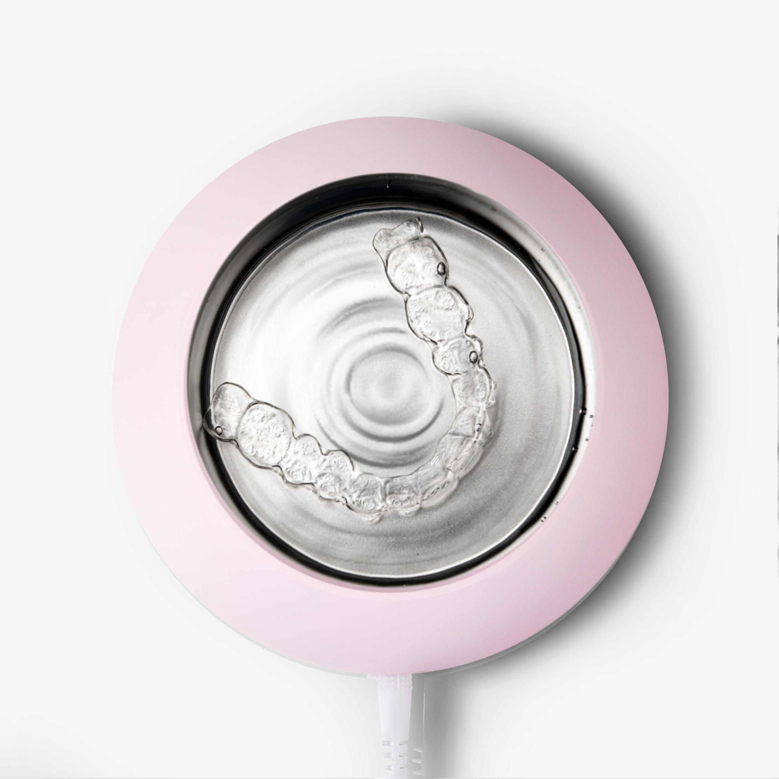Zima Dental Zima Dental Pod | Rose Pink | Ultrasonic Retainer Cleaner Machine | Aligner, Nightguard, Mouth Guard, Denture Cleaner | Oral Dental Care FSA HSA Approved