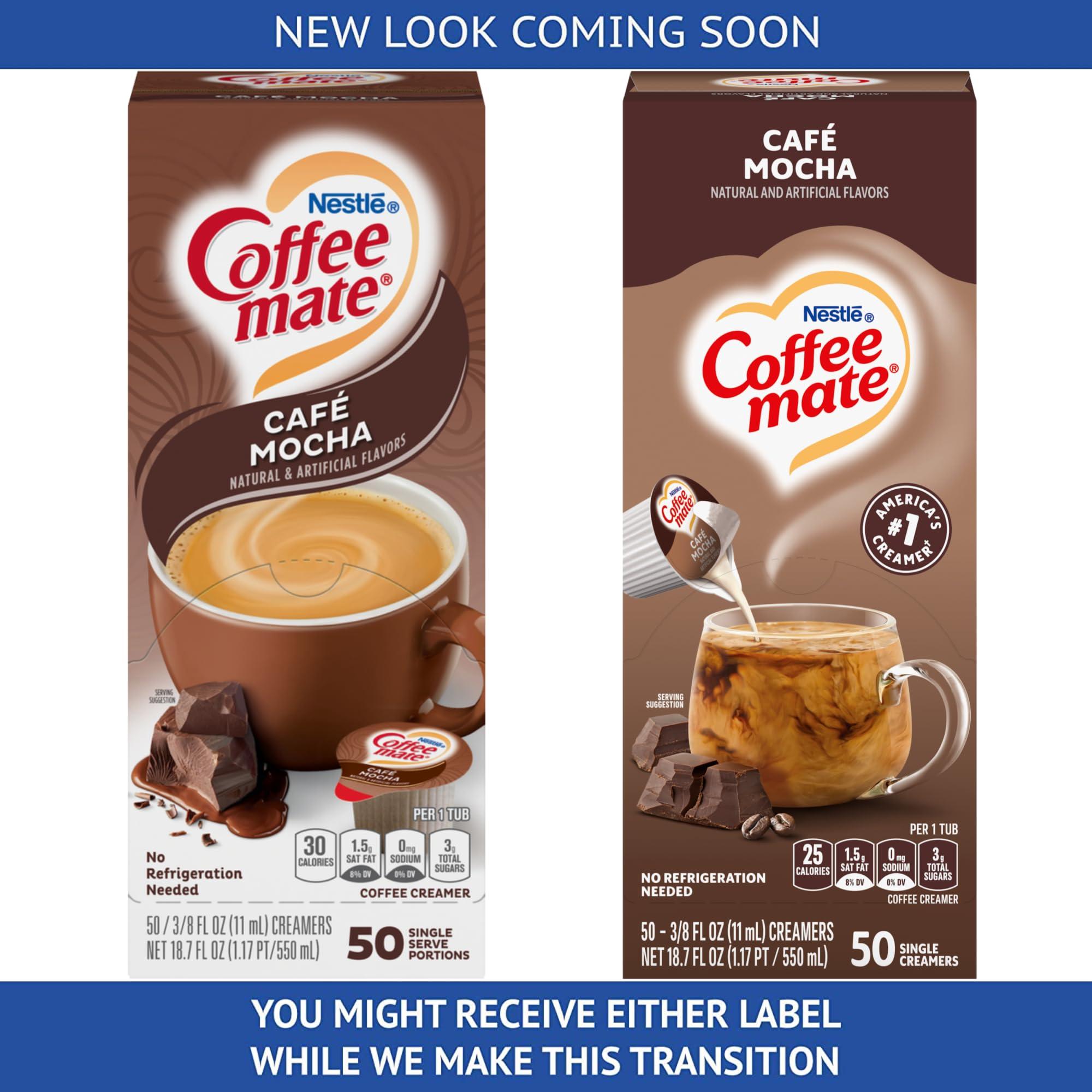 Coffee mate Nestl Coffee mate Coffee Creamer, Caf Mocha liquid creamer singles, 50 Count Box