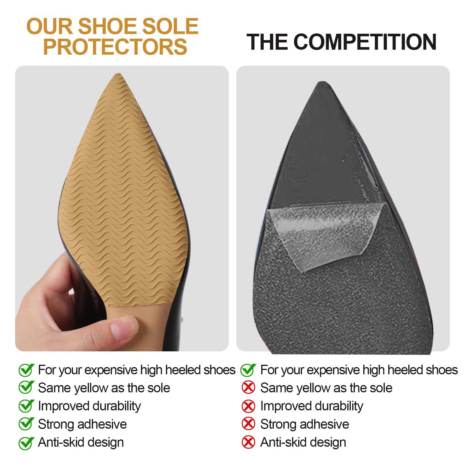 GQTJP GQTJP Shoe Sole Bottom Protector,Self Adhesive Shoe Grips on Bottom of Shoes,Non Slip Shoe Pads,Shoe Sole Guard, Anti Slip Shoe Grips Pads