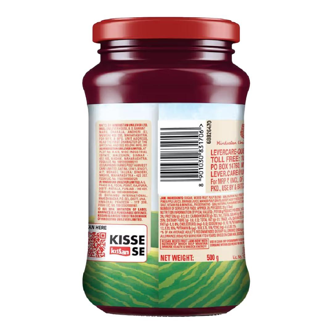 Kissan Mixed Fruit Kissan Mix Fruit Jam, 500g Jar