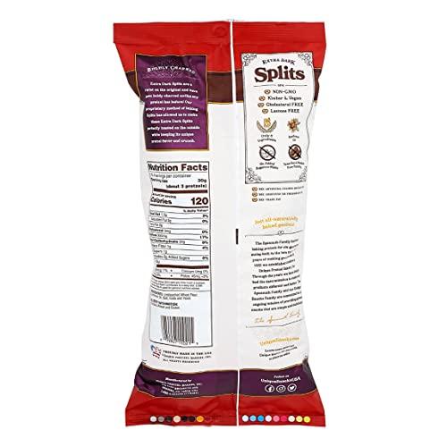 UNIQUE SNACKS Unique Snacks Extra Dark Splits Pretzels, Original Split-Open Pretzels, Delicious Homestyle Baked Snack Bag, Vegan, OU Kosher, and Non-GMO Food, No Artificial Flavor, 11 Oz. Bag, Pack of 6