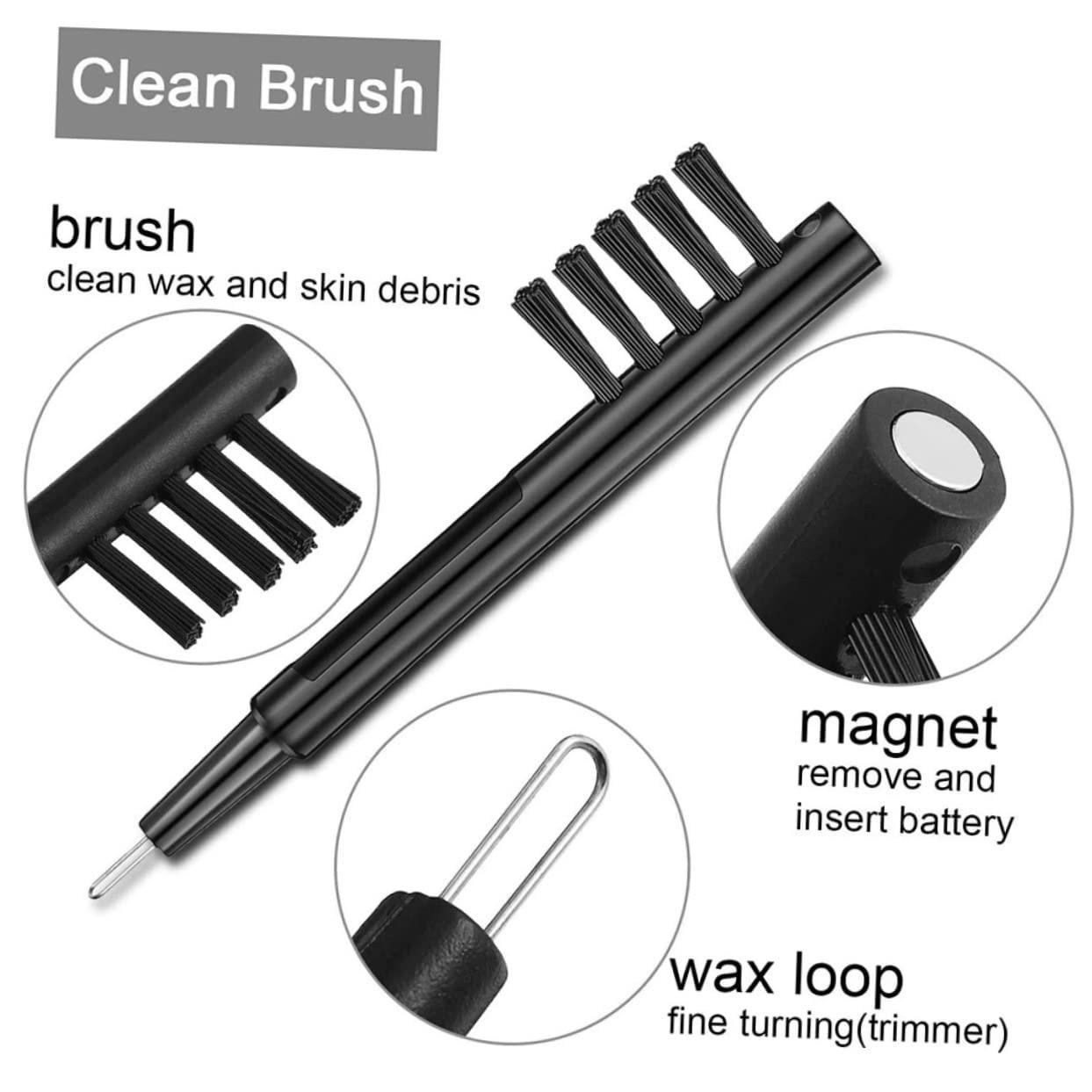 NOLITOY NOLITOY 3sets Hearing Accessories Earring Cleaner Cleaning Rod for Hearing Amplifier Vent Cleaner Earpiece Earmold Vent Cleaner Pipe Cleaner Hearing Amplifier Cleaning Tool Black 12pcs*3