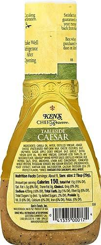 Ken\'s Steak House Ken\'s Steak House Chef\'s Reserve Tableside Caesar Dressing 9 Ounce (Pack of 2)