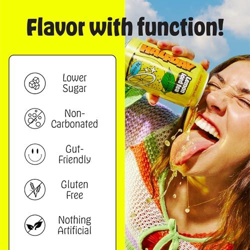 Halfday Halfday Prebiotic Lemon Iced Tea, 12 Fl Oz Can