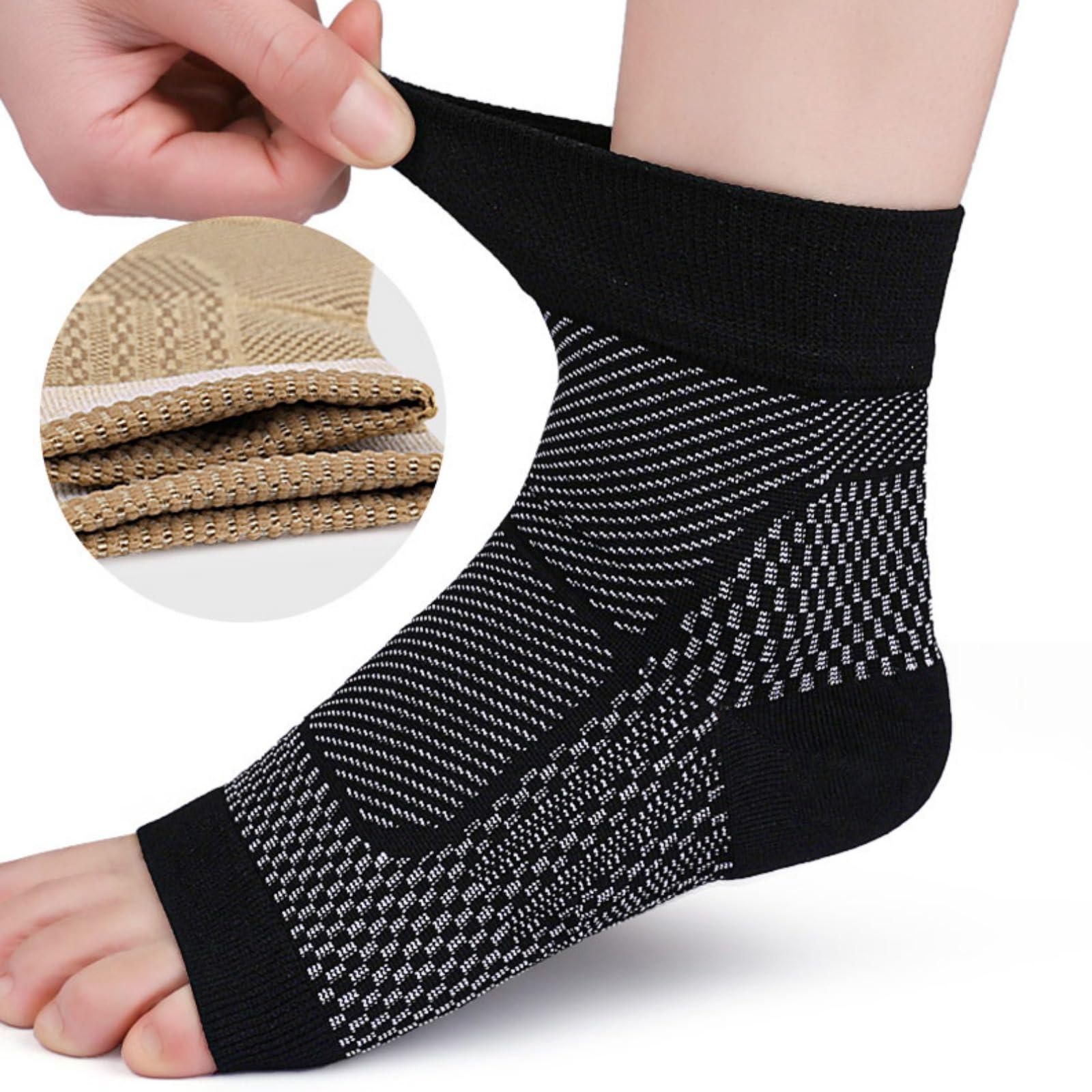 Hotfiary Hotfiary Ankle Compression Sleeve Open Toe ompression Socks Foot Sleeves with Arch Ankle Support Ankle Braces for Women Men