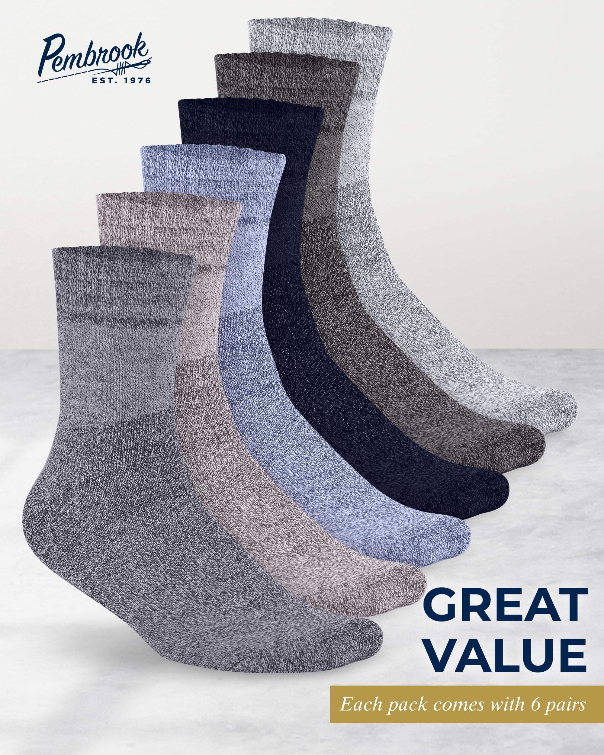 Pembrook Pembrook Bamboo Viscose Diabetic Socks for Women & Men - 6 Pairs Ankle Socks for Swollen Feet | Neuropathy Socks | Moisture Wicking Diabetes Socks | Tan, Light Tan, Navy, Light Blue, Grey, Light Grey