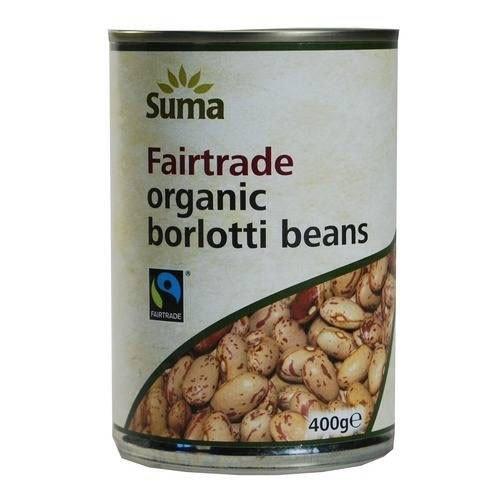 Suma (3 Pack) - Suma - Fairtrade Borlotti Beans | 400g | 3 Pack Bundle