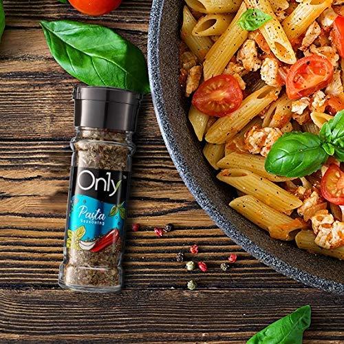On1y On1y Pasta Seasoning - 30 gm Curated by Spicesafari | Unique 2-Way Flip Cap Sprinkler