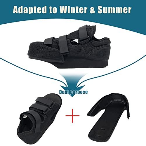 GHORTHOUD GHORTHOUD Forefoot Off-Loading Post Op Shoe Closed Toe Medical Walking Boot for Broken Toe Orthopedic Foot Brace for Post Bunion Hammertoe Surgery Brace (L)
