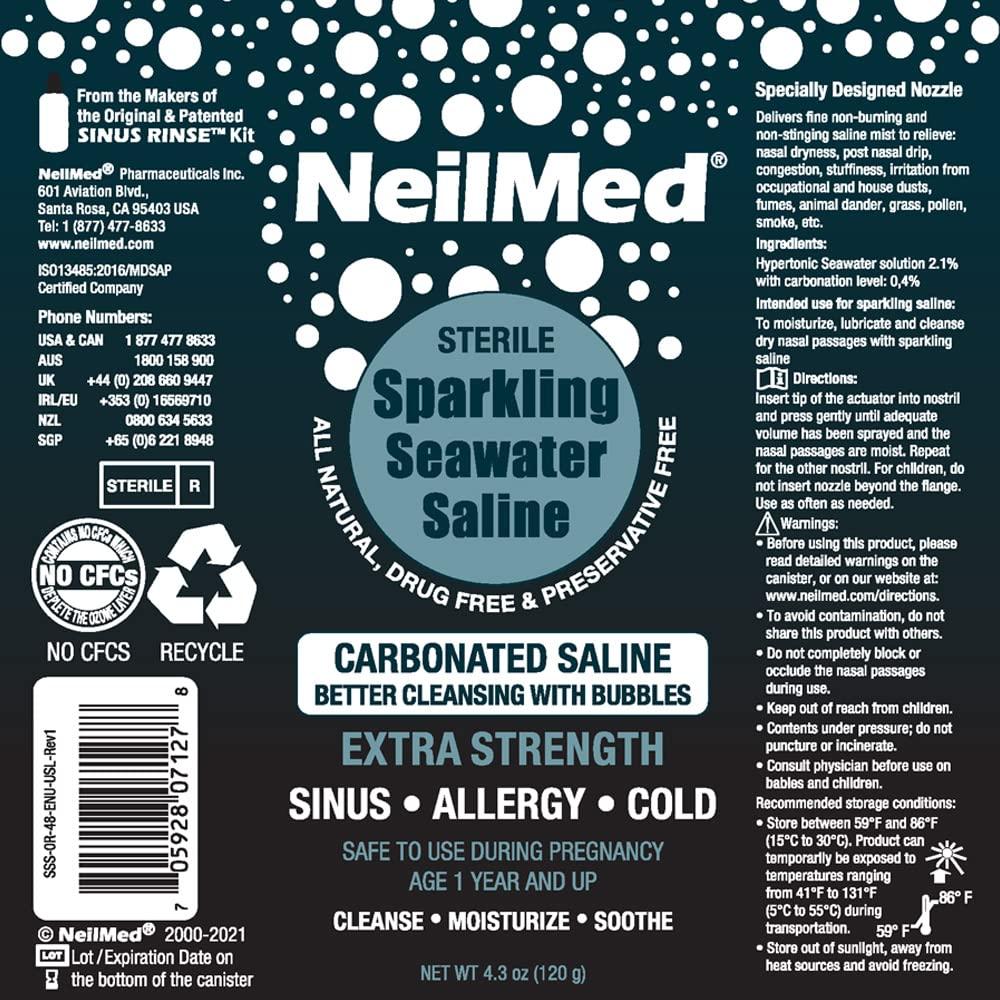 NeilMed NeilMed Sparkling Seawater Extra Strength Nasal Saline Spray 125 mL