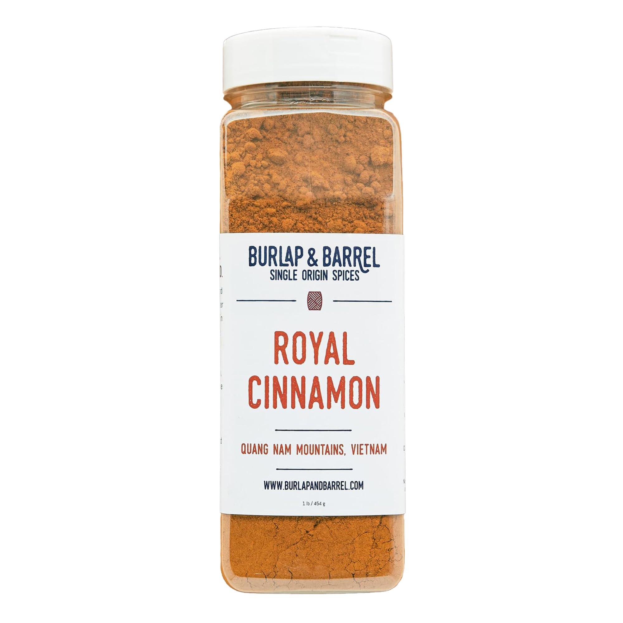 Burlap & Barrel Burlap & Barrel Royal Cinnamon Intense Sweetness & Spiciness of Vietnamese Cinnamon Powder & Spice As seen on Shark Tank - 16oz Container