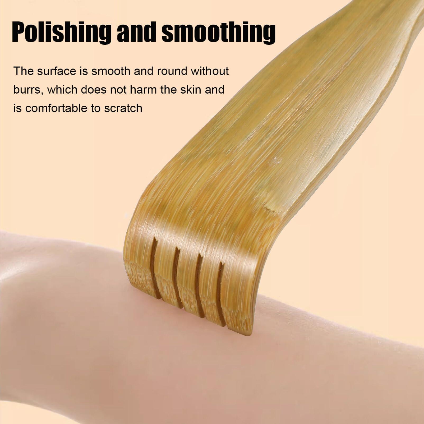Didiseaon Didiseaon Wooden Back Scratcher 3pcs Bamboo Back Scratcher Long Handle Back Scratcher Body Relaxation Massager for Adults Men Women Parents