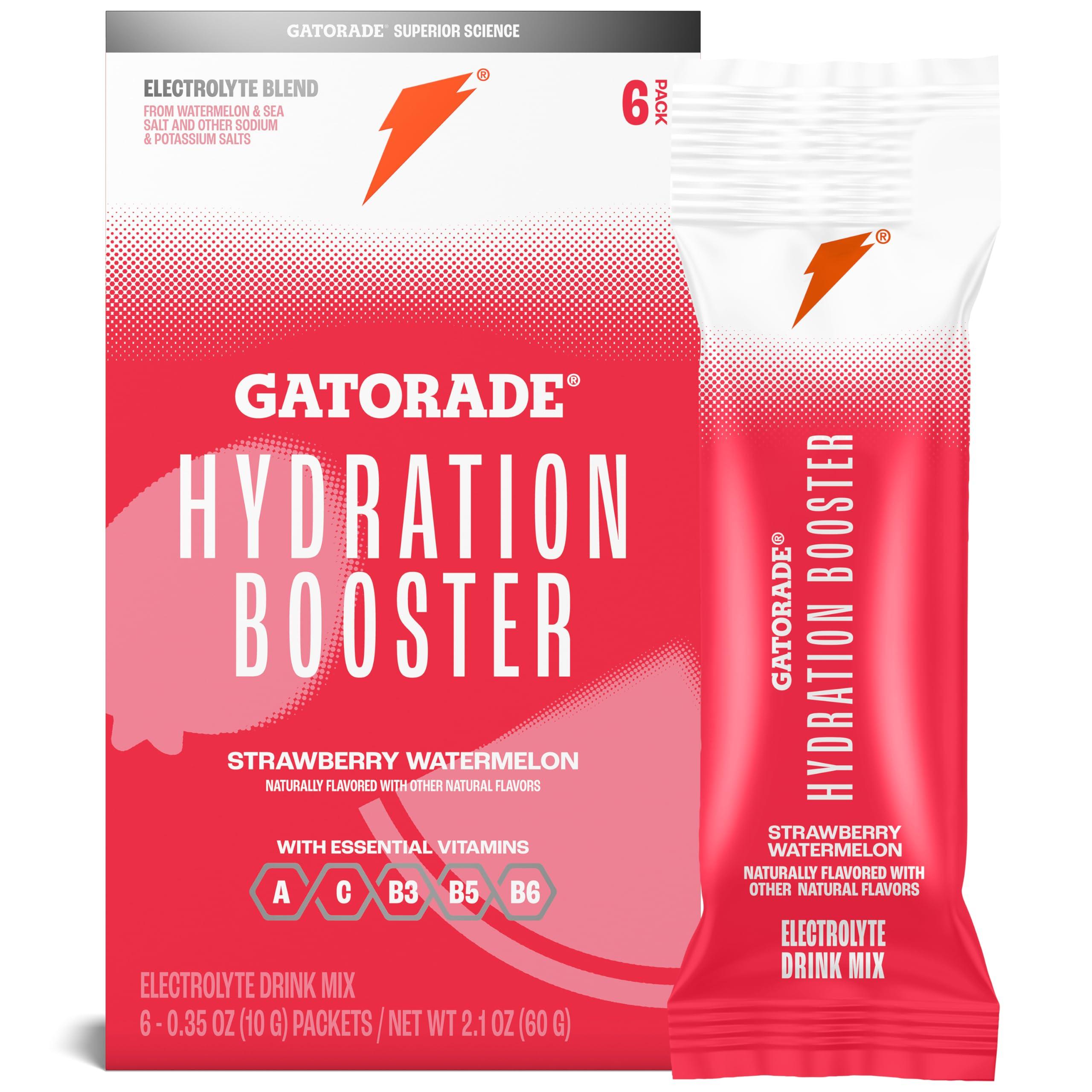 Gatorade Gatorade Hydration Booster, Strawberry Watermelon, Makes 20 Fl Oz (Pack of 6)