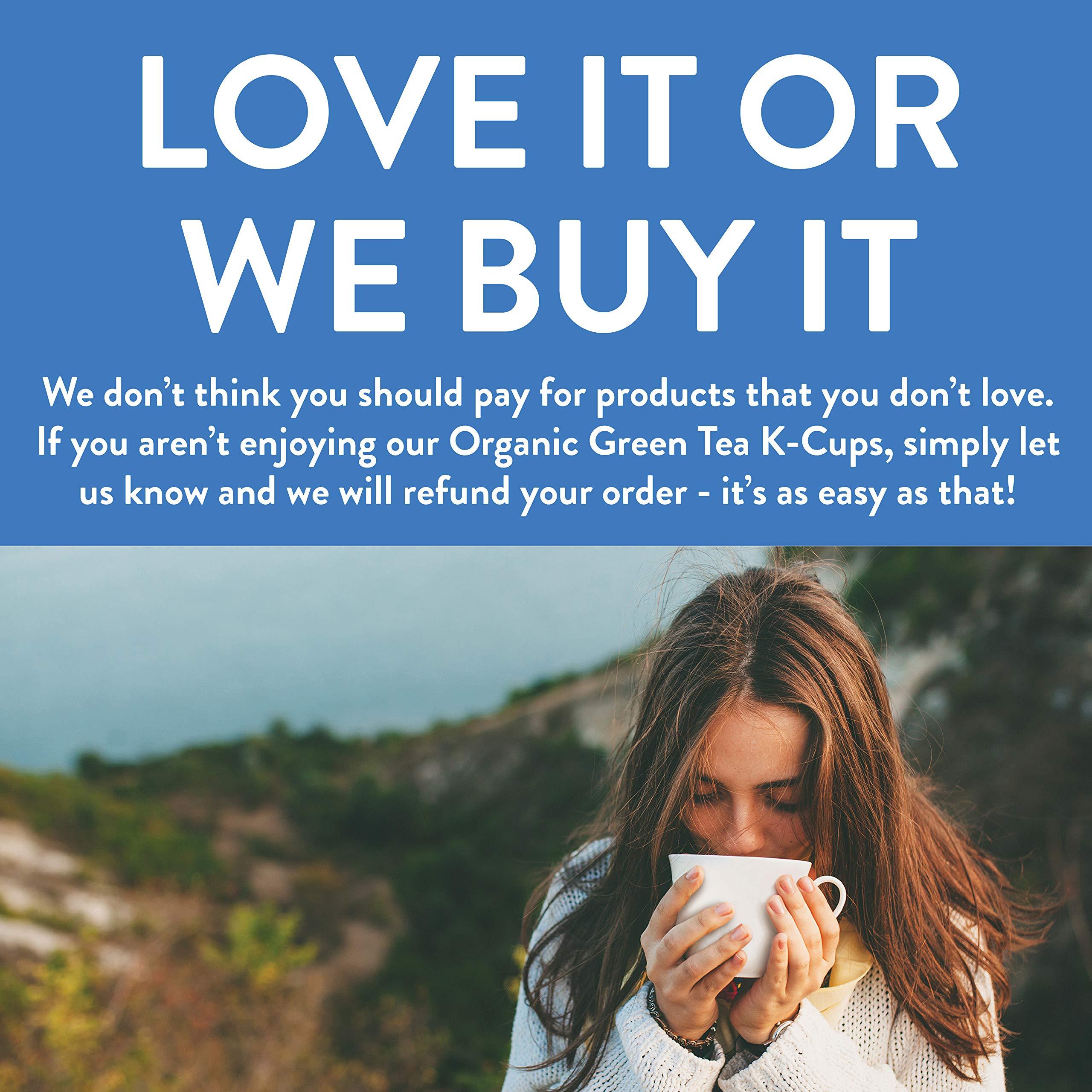 FGO FGO Organic Green Tea K-Cup Pods for Keurig, 24 Count (Pack of 1), Premium Green Tea is USDA Organic, Non-GMO, & Recyclable with Naturally Occurring Caffeine