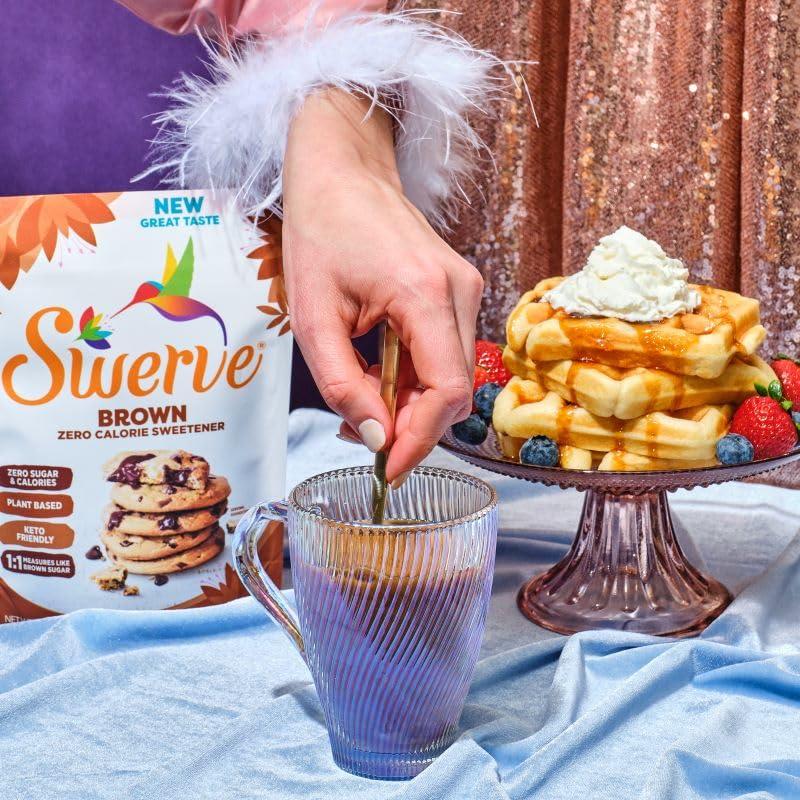 Swerve Swerve Ultimate Sugar Replacement Sweetener, Brown Sugar Substitute, Keto Friendly, Zero Calorie, Zero Sugar, Non-Glycemic, Gluten Free, 12 ounces