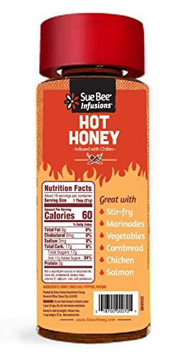 Sue Bee Sue Bee Infusions Hot Honey, 12 Ounce Sue Bee Chili Infused Hot Honey For Ribs, Wings, Burgers