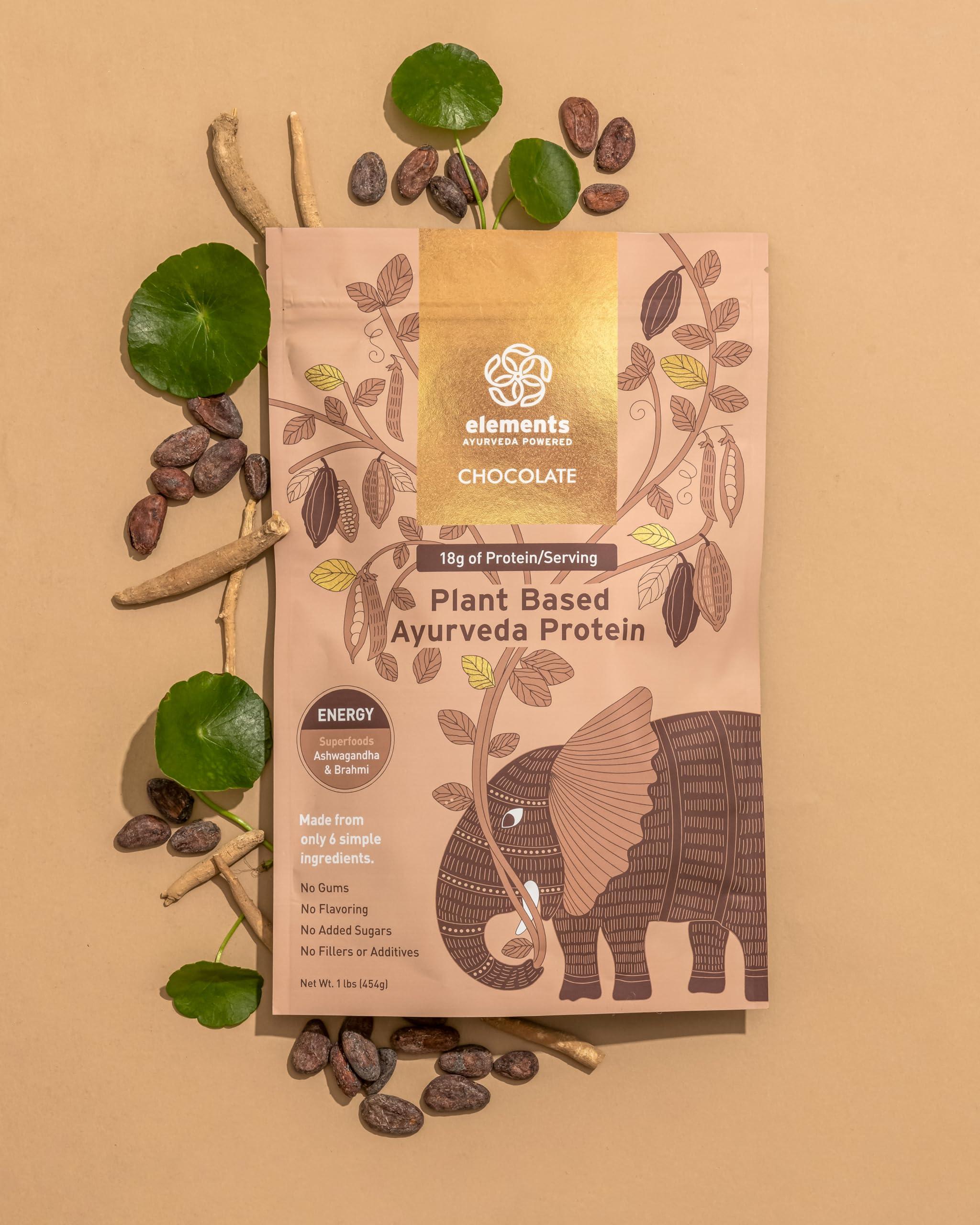 Elements Truffles Elements Plant Based Vegan Chocolate Protein Powder - Meal Replacement Shake Made from Pure Organic Yellow Peas & Raw Cacao - Keto, Dairy Free, Soy Free, Paleo, and Non-GMO - 1lb - 14 Servings